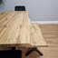 Wooden Brown Dining Table with Bench and 4 Black Velvet Chairs, Stylish Dining Room Furniture