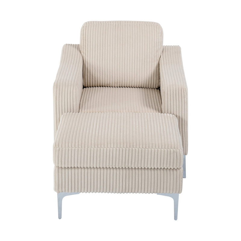 Canapé modulaire en velours côtelé beige, convertible, polyvalence pour tous les types d'espaces et de sièges, siège à ressorts ensachés, structure en bois massif avec différents agencements de sièges, 1 pieds en acier