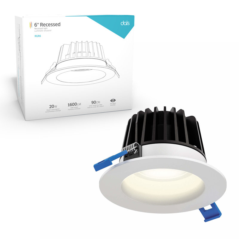 Panneau lumineux DEL rond 6 po, Blanc