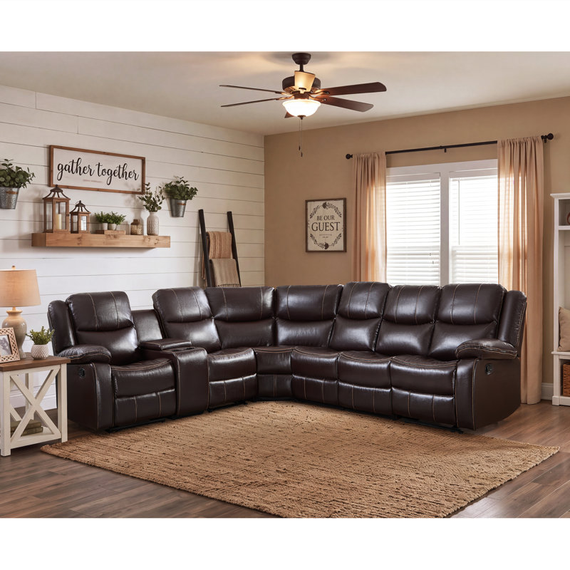 Chaise en similicuir avec console