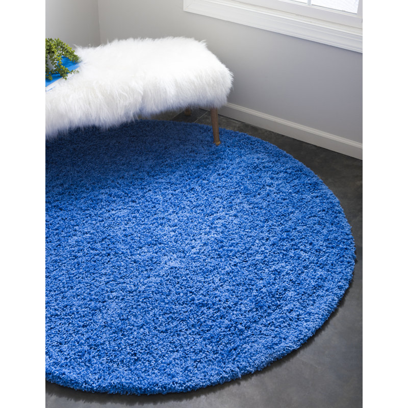 Torunn Indoor Rug, Round 6'1", Blue
