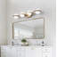Luminaire de meuble-lavabo moderne à 4 lumières DEL avec abat-jour sable en cristal-129900025-129900023-129900026-129900021