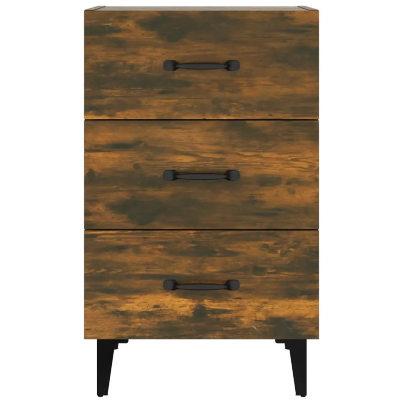 Westbury 40cm W Bedside Table, Smoked Oak