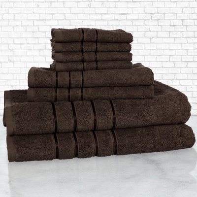 8 Piece 100% Cotton Towel Set