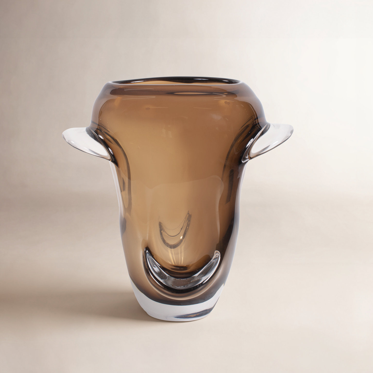 Glass Table Vase, 11.75" H x 12" W x 6.75" D