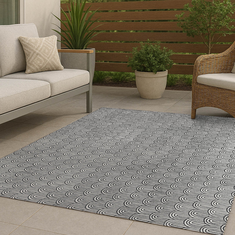 Rolling Hills Non-Slip Outdoor Rug, Rectangle 3' x 5'