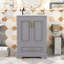 Meuble-lavabo compact avec lavabo en céramique, tiroir et armoire de rangement-403093822