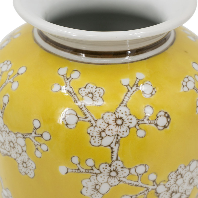 Freman Ceramic / Porcelain Table Vase, 10.6" H x 6.1" W x 6.1" D