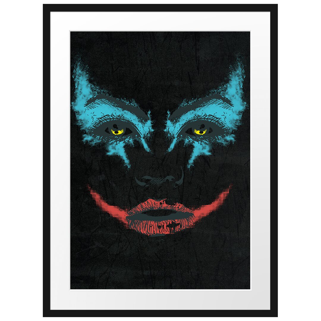 Gerahmtes Poster The Joker Black