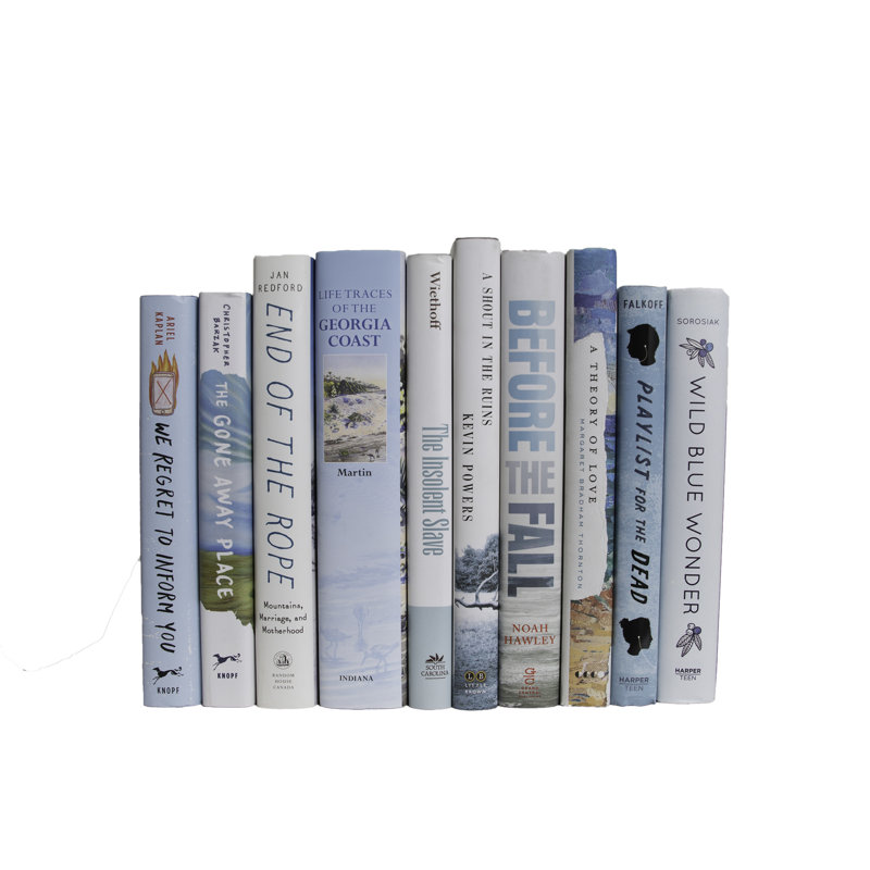 Decorative Books - Nautical Dust Jacket Book Bundle - 1 Foot of Blue Books