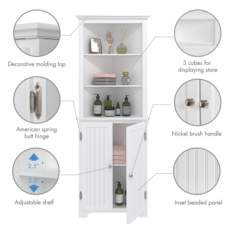 UTEX + Slim Bathroom Toilet Paper Storage Cabinet