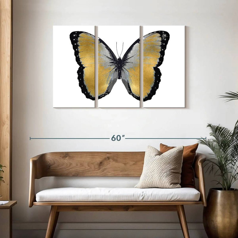 Papillon Brampt métallique I, H 28 po x l 45 po