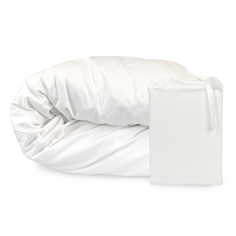 BedVoyage Duvet Cover - Viscose from Bamboo + Cotton - Breathable & Lightweight, Snow, Twin Duvet Cover