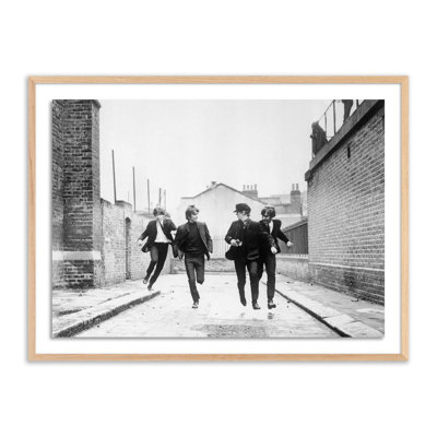 The Beatles Running in a Hard Day's Night - Photograph on Paper