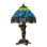 12" High Tiffany Hanginghead Dragonfly Cherub Accent Lamp