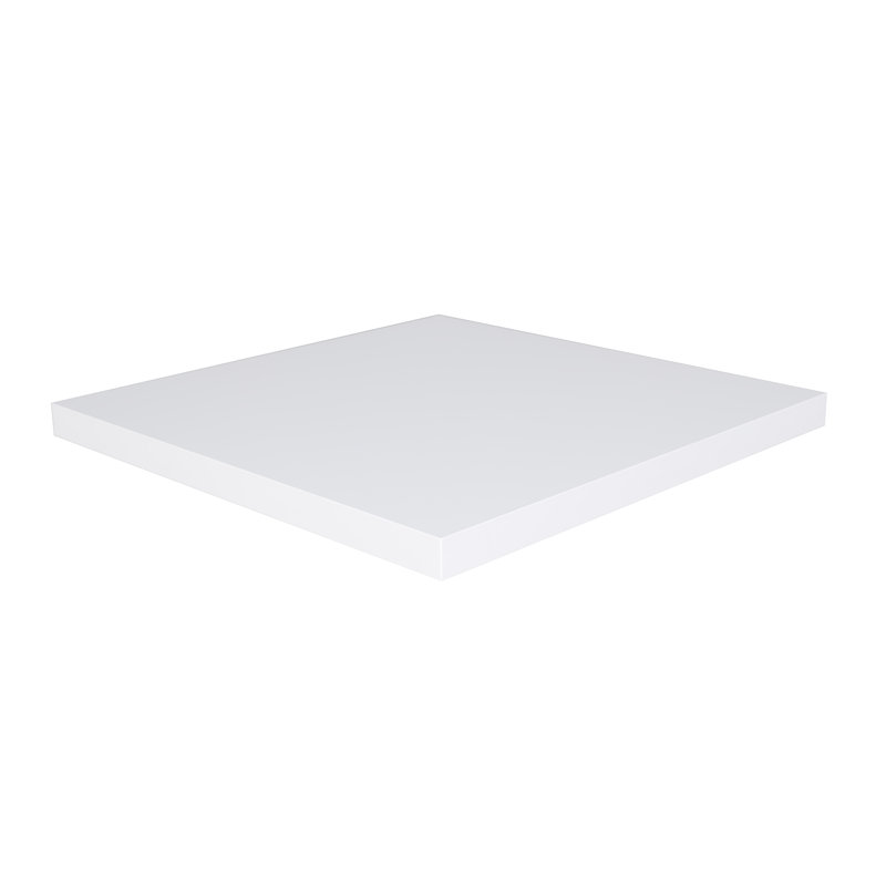 Midtown White Square Indoor Table top 2" Thickness, 2" H x 30" L x 30" W