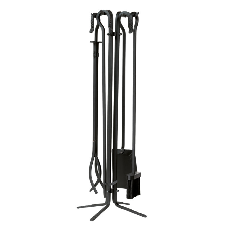 Ensemble d'outils de foyer en acier Daiton, Noir