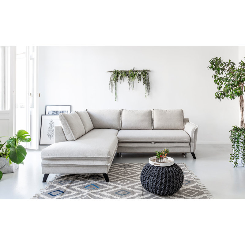 Charming Charlie Corner Sofa, Beige, Left Hand Facing
