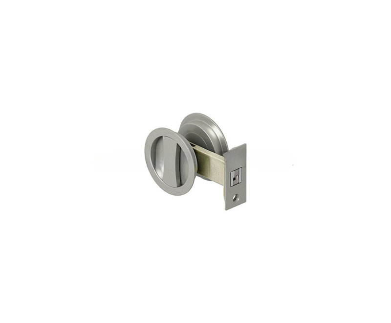 Deltana SDRP218U15 Porte coulissante ronde 2-1 / 8 po avec finition nickel satiné