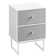 Bedside, Side End Table With Storage, 2 Removable Fabric Drawers, For Bedroom, Living Room, Cloud White, Dove Grey, 30 X 40 X 55 Cm