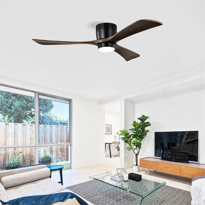 Ventilateur de plafond 52 po avec lumières, Brun foncé