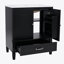 30" Bathroom Vanity with Sink Vintage Style, Multi-functional Storage Space, Door Shelf, Soft-closing Door, Black-23313134