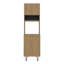 Garde-manger Fingal avec espace pour micro-ondes, quatre tablettes et rangement fermé, chêne naturel