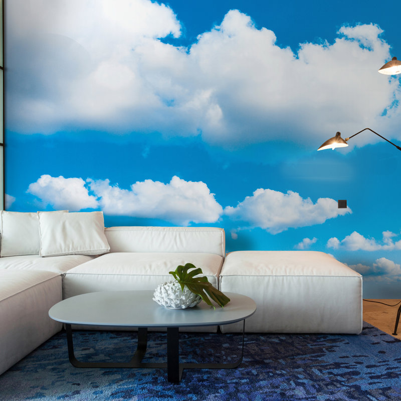  Cloudy Sky Matt Smooth Paste the Wall Mural 300cm wide x 240cm high, 240 cm L x 300 cm W
