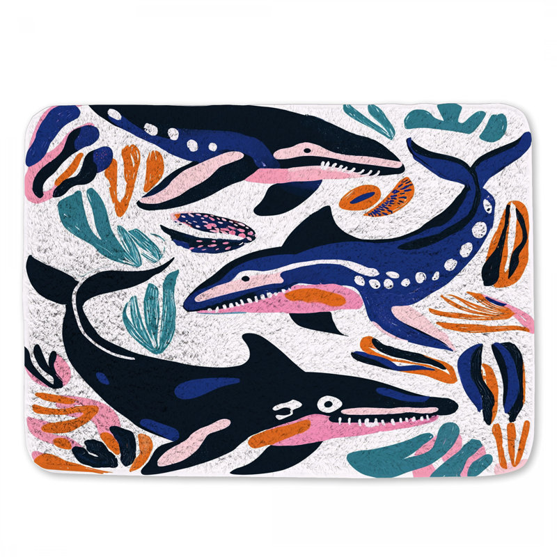 Tapis de bain Sharks Marine, L 34 po x l 21 po
