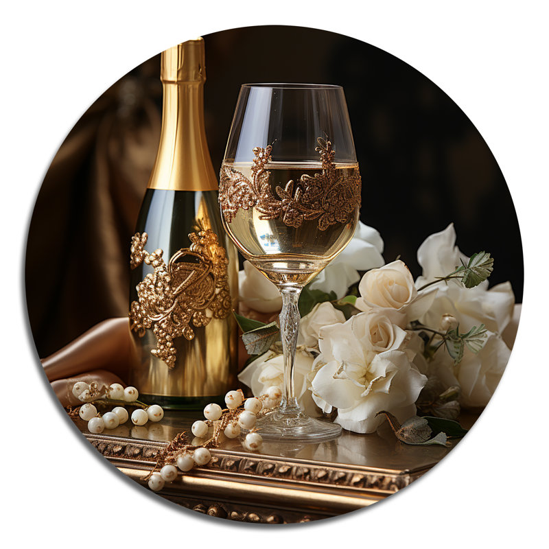 Classic Elegance - Art rond en métal, H 23 po x l 23 po