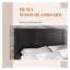 Structure de lit plateforme double avec lattes de bois et rangement sous le lit, noir