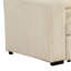 Canapé modulaire en L Seya Sleeper, méridienne de rangement, velours côtelé beige, 93 po-117559247