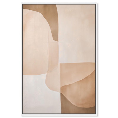 Forms in Beige II Canvas Boho Geometric Art by Art Remedy