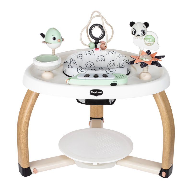 Tiny Love 5-in-1 Stationary Activity Center, Black and White Décor
