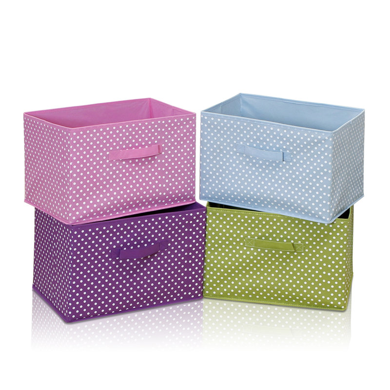 Rebrilliant Fabric Decorative Bin, Purple