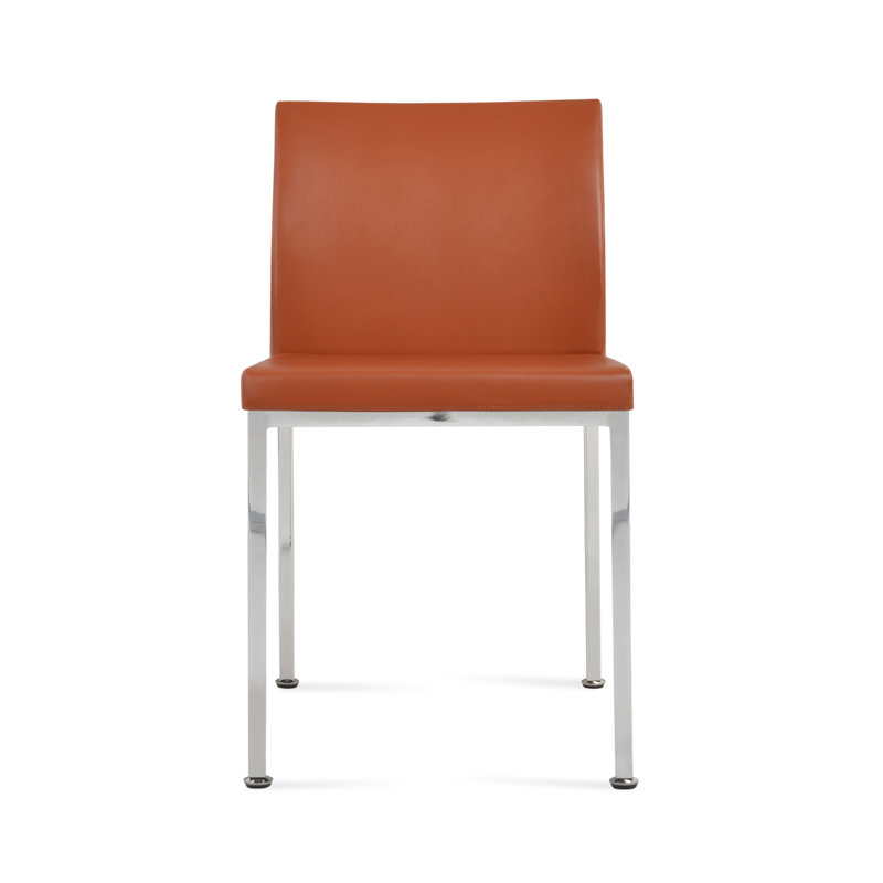 Aria Metal Adjuster Side Chair, Chrome, PPM Cinnamon 