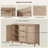 51.57'' W 3-Drawer And 2-Door Rattan Sideboard With Adjustable Shelves-55793521