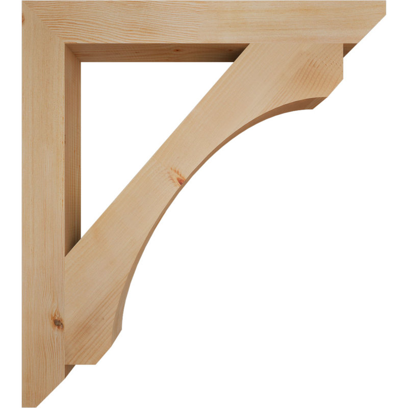 Support en bois / corbeau, Douglas (lisse), H 38 po x l 3,5 po x P 34 po
