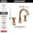 Trinsic 3-Hole Widespread Pull Out Sprayer Bathroom Faucet, 2-Handle Bathroom Sink Faucet-87224372