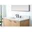 Meuble-lavabo simple autoportant de 42 po avec plateau en pierre d'ingénierie Charlyann-686270043