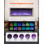 Foyer électrique de 50 pouces, foyer encastré mural en verre à trois côtés avec télécommande, minuterie, 1500 W, luminosité de couleur de flamme réglable, protection contre la surchauffe, pour le salon, la chambre à coucher