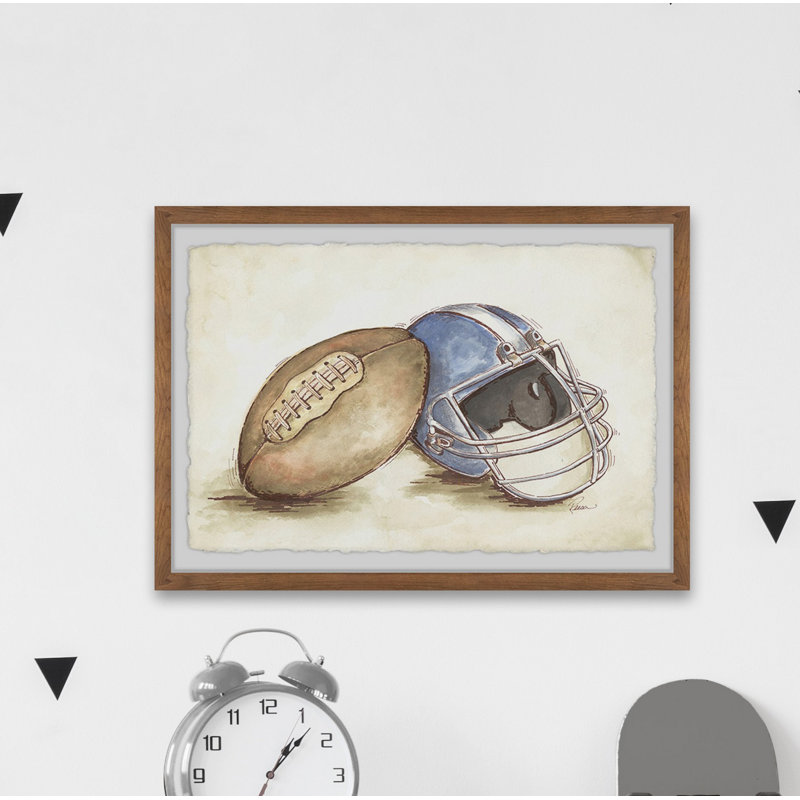 «Garber Football Gear», reproduction encadrée, H 20 po x l 30 po x P 1,5 po