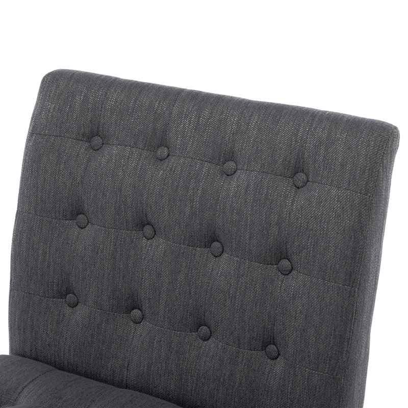 Ensemble de 2 chaises d'appoint (table non incluse), Gris anthracite