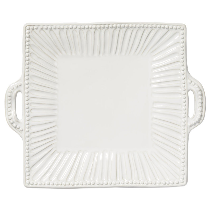 Incanto Stoneware Platter, White
