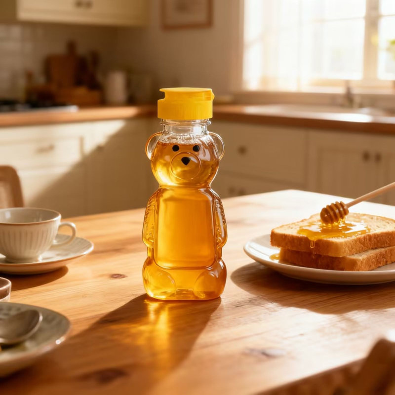 Bouteille d'eau 240 ml en forme de ours pots de jus et bouteille de lait bouteille FlipTop Honeys pot réutilisable