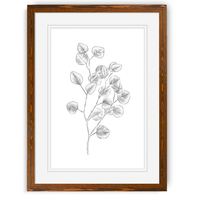 « eucalyptus sketch iii » par paul cezanne-cadre photo, reproduction d’art, Impression encadrée, érable