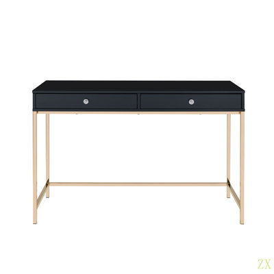Bureau d'écriture rectangulaire à 2 tiroirs, idéal pour le bureau ou le bureau dans la chambre ou le salon
