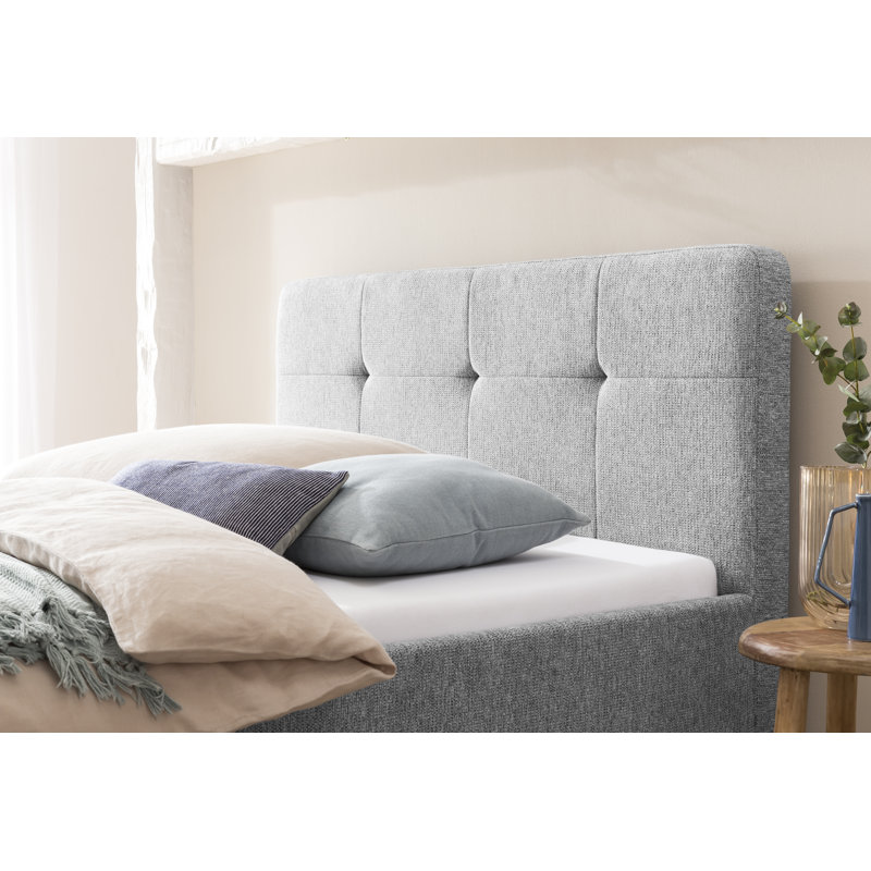 Waddington Upholstered Bed, Grey/Brown/Blue, 140 x 200cm