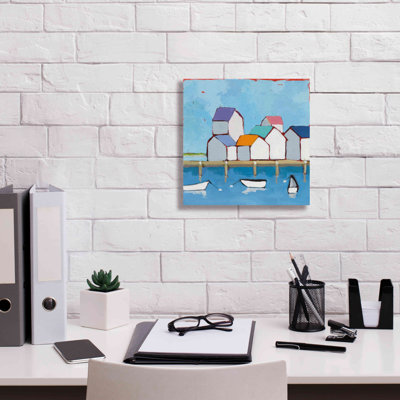 Le quai - peinture sur toile tendue
