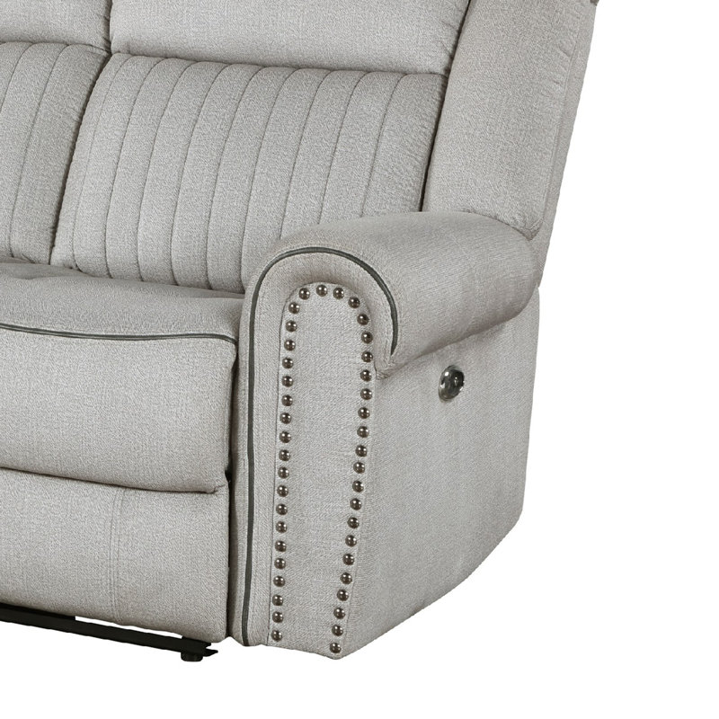 Cappella 89" Modern & Contemporary Reclining Sofa - Microfiber Reclining Sofa, Available in Power or Manual Recline, Cozy Textured Microfiber